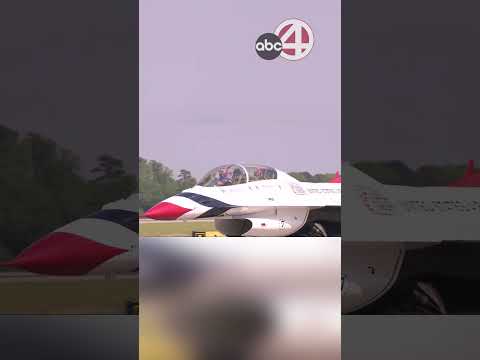 Local teacher takes a flight in an F-16 at the #charleston airshow