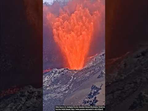 Wide Arc Lava Fountains Erupt at the Kilauea Volcano; Geologist Analysis #volcano