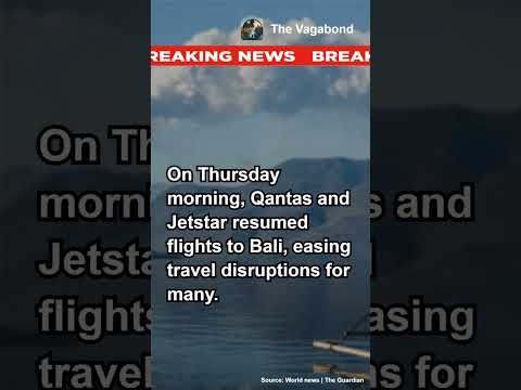 Flights Resume to Bali After Volcanic Ash Disruption for Australian Airlines #news #shorts #ytshort