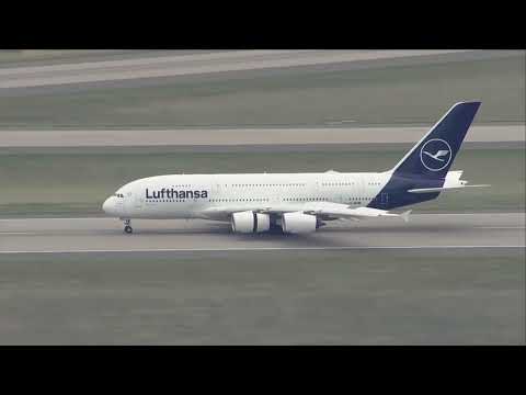 Denver airport welcomes Lufthansa&#039;s giant Airbus A380 on maiden flight
