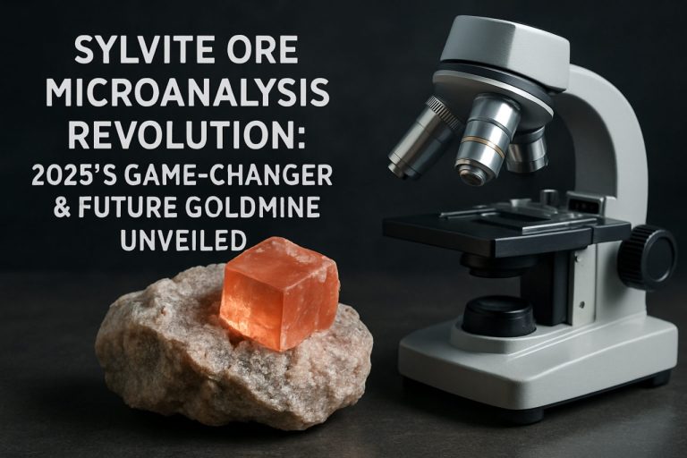 Révolution de la microanalyse des minerais de sylvite : le changeur de jeu de 2025 et la future mine d'or révélée 
